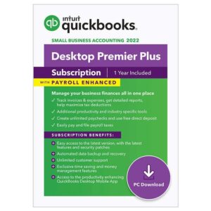 QuickBooks Desktop Premier Plus with Enhanced Payroll 2022